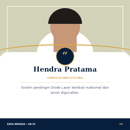 Testimoni Hendra Pratama — Owner Klinik Estetika